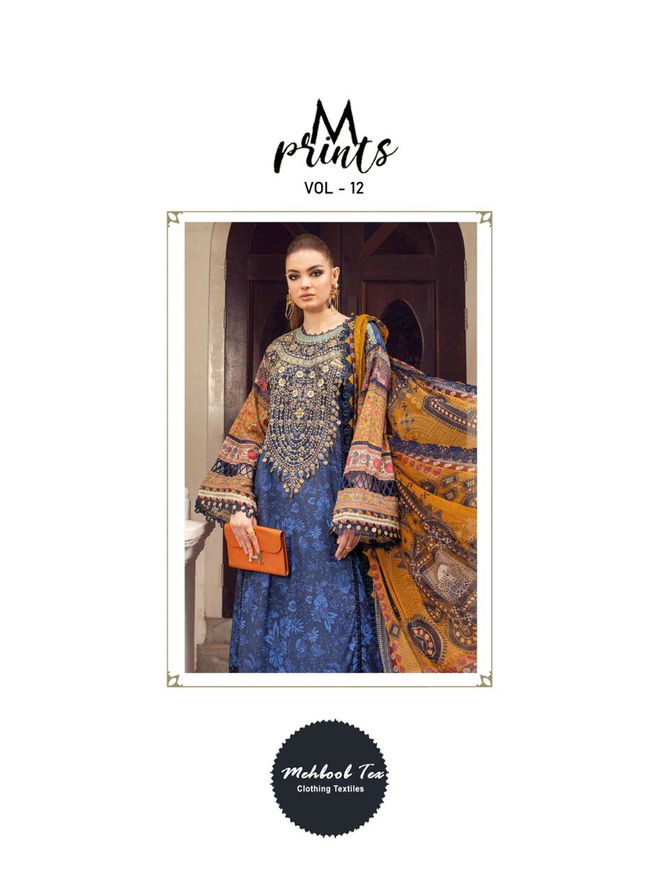 M Print Vol 12 Lawn Cotton Pakistani Suits Catalog